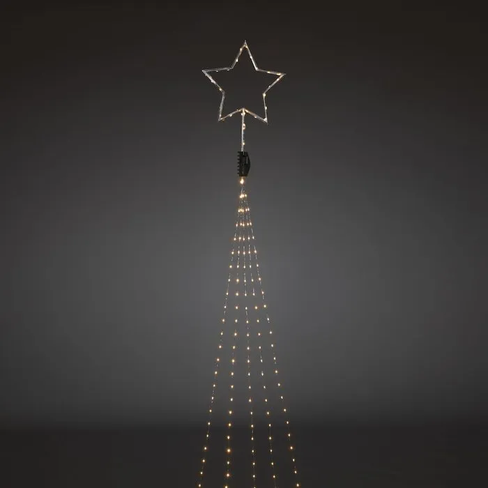 Konstsmide LED kerstverlichting boommantel met ster - 2,35 meter verlicht
