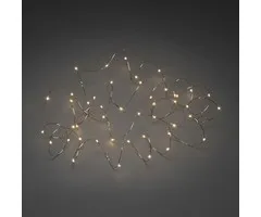 Konstsmide kerstverlichting - LED lichtsnoer met 200 zeer kleine warm witte lampjes voor buiten en binnen