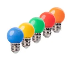 Set 10 gekleurde LED lampen - 5 kleuren