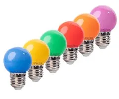 Amlux Set 10 gekleurde LED lampen - 6 kleuren