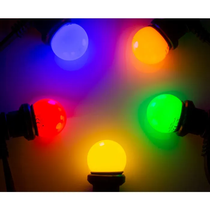 Amlux Set 15 gekleurde LED lampen - 6 kleuren
