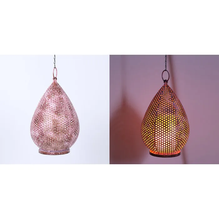 Luxform Accu/USB oplaadbare Marokkaanse stijl Tripolis tafel/hanglamp