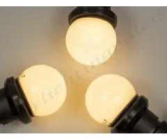 Amlux Prikkabel  15 meter met warm witte LED lampen met witte bol