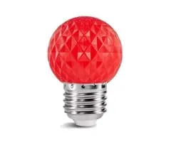 LED Golfbal kogellamp - 1W E27 Rood - Dimbaar