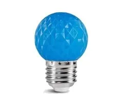 Amlux LED golfbal kogellamp - 1W E27 Blauw - Dimbaar