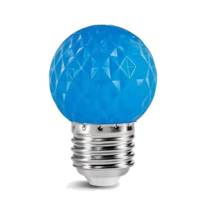 Amlux LED golfbal kogellamp - 1W E27 Blauw - Dimbaar