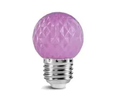 Amlux LED golfbal kogellamp - 1W E27 Roze Dimbaar