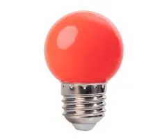 LED kogellamp - 1W E27 Rood - Dimbaar