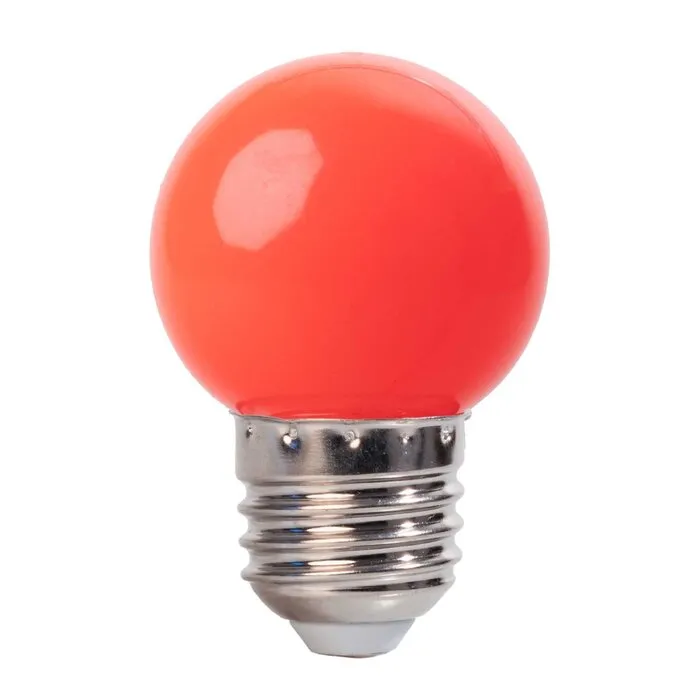 LED kogellamp - 1W E27 Rood - Dimbaar
