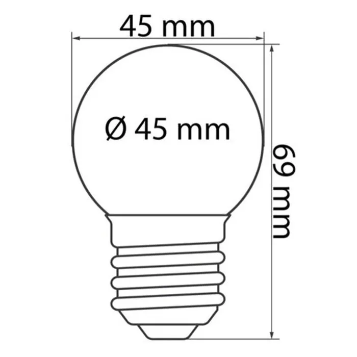 Amlux Set 7 gekleurde golfbal LED lampen - 7 kleuren