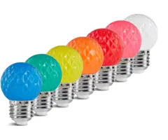 Amlux Set 10 gekleurde golfbal LED lampen - 5 kleuren