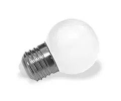 LED kogellamp 1W - witte kap - E27 koud wit