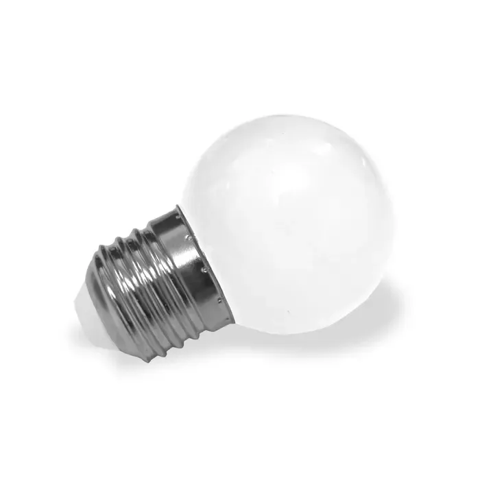 LED kogellamp - 1W - witte kap - E27 6600K