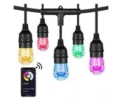 Amlux Smart decoratieve lichtslinger 15 Meter met 15 LED lampen - WIFI APP