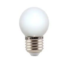 Amlux LED kogellamp 1W - witte kap - E27 EXTRA warm wit 2200K