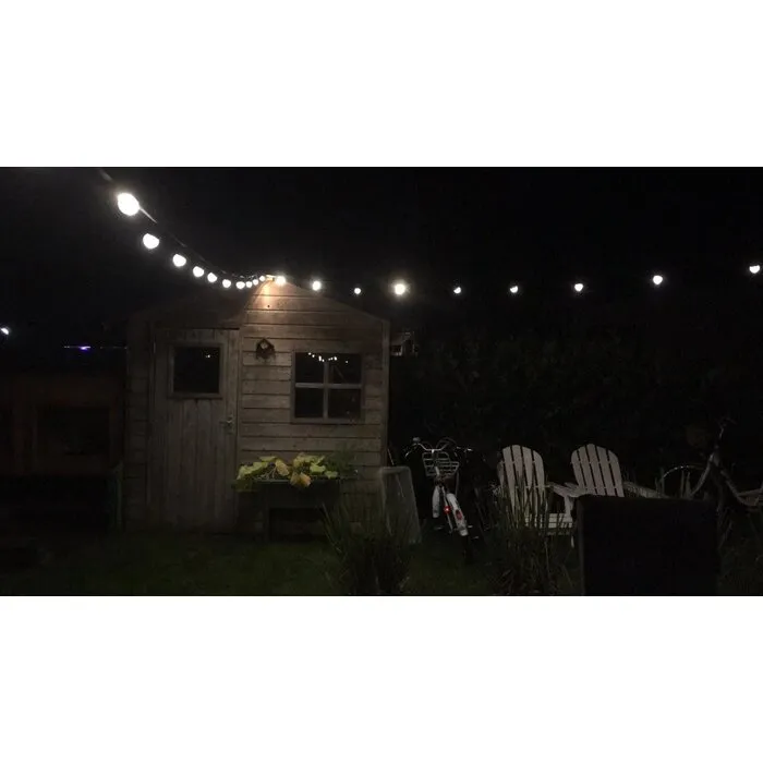 Amlux prikkabel set 100 meter met 100 warm witte LED lampen - transparante kap