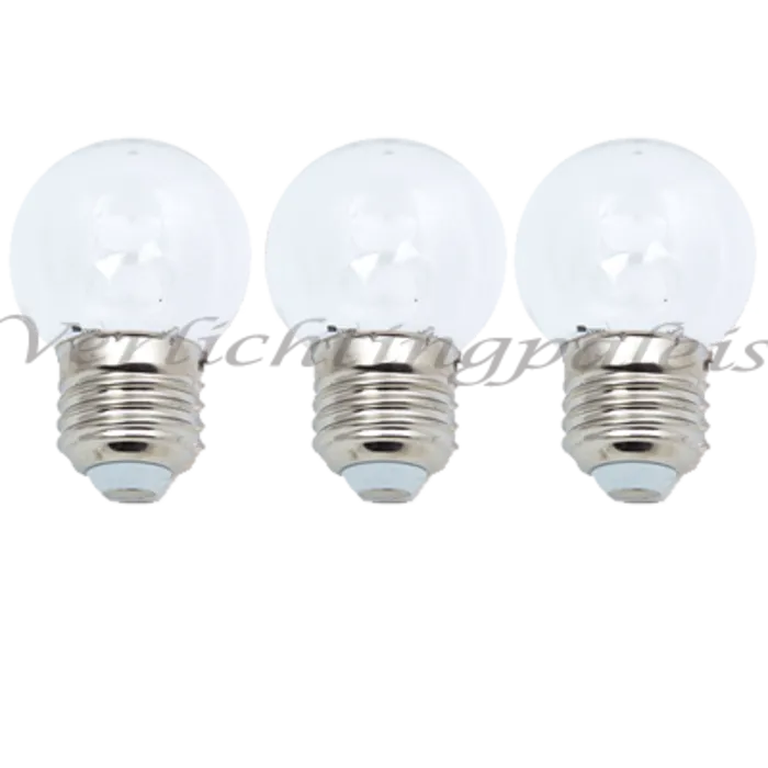 LumenXL 50 stuks LED kogellamp 2W - transparant kap - E27 - 2650K - Dimbaar
