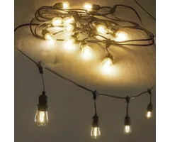Amlux Lichtsnoer 15 meter met 15 LED lampen  - 2700K