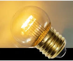 LED kogellamp 0,7W - transparant kap - E27 zeer warm wit