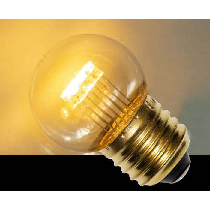 LED kogellamp - 0,7W - transparant kap - E27 2000K