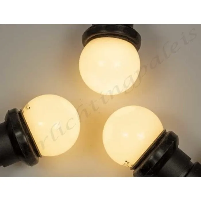Amlux Koppelbare prikkabel set 10 meter met 20 warm  witte LED lampen - Matte bol