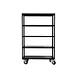 House Doctor Rek trolley zwart met 4 wielen 180cm House Doctor Rek trolley zwart met 4 wielen 180cm