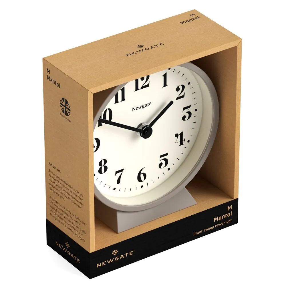 Horloge De Cheminée NEWGATE Silencieuse - Mouvement Quartz 'No Tick' - Design Minimaliste - Pierre - 16.9x16cm