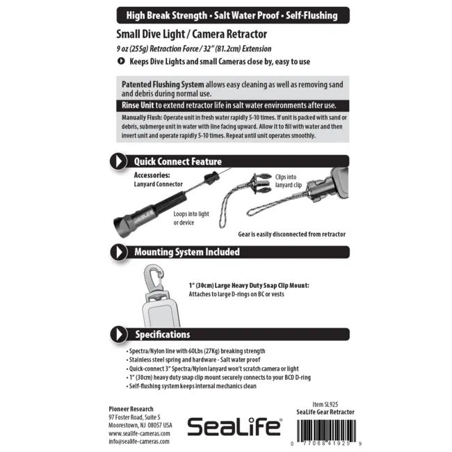 Sealife Compact Gear Retractor SL925