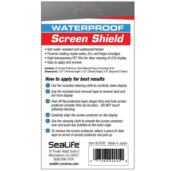 Sealife Screen Shield SL4005 for SportDiver and SportDiver S Housing