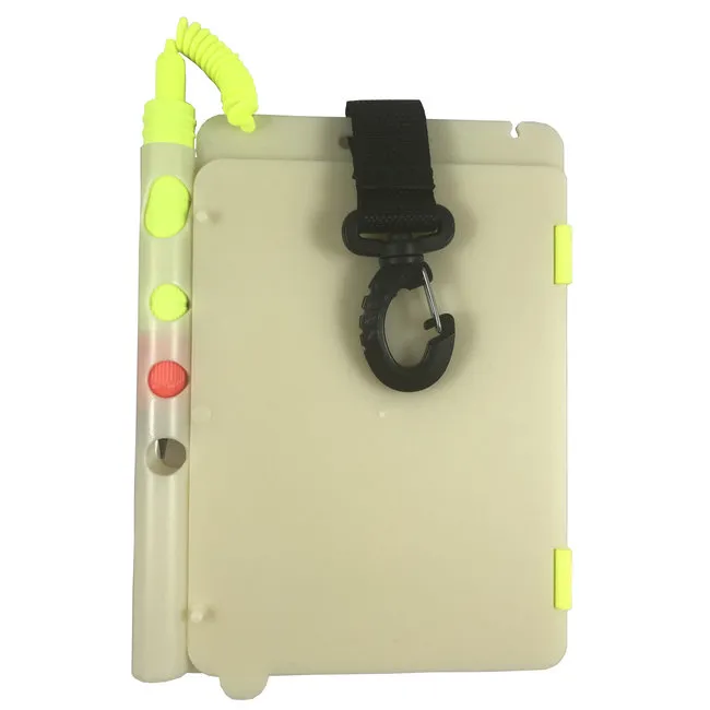 M&M Schreibtafel FLUOR 2 fach mit Karabiner und dicken Bleistift 33062