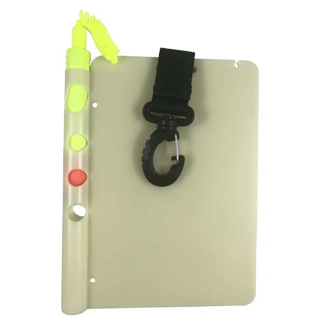 M&M Schreibtafel FLUOR mit Karabiner und dicken Bleistift 33037