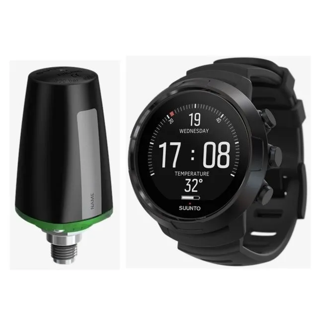 Suunto D5 dive computer including tank pod