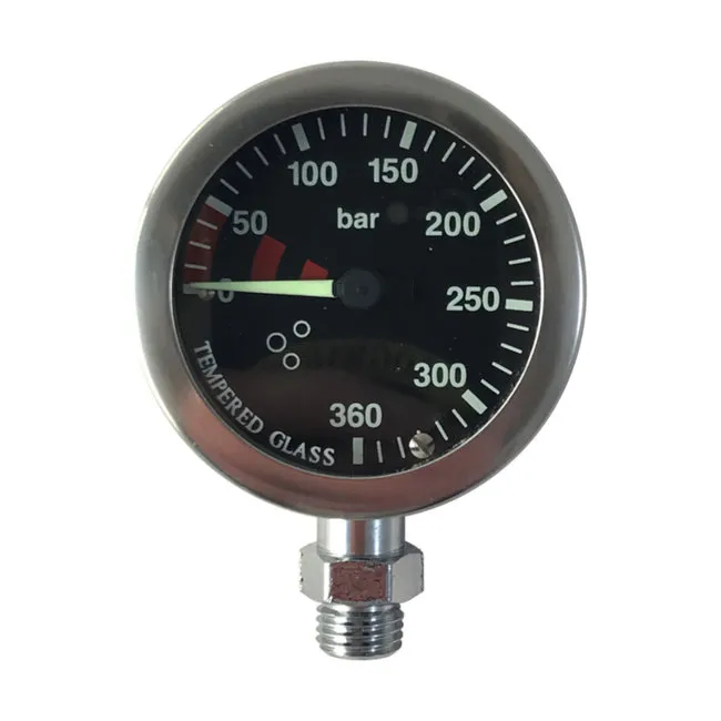 Atlantis Tech Manómetro 52 mm Cromada Dial Negro 400 bar