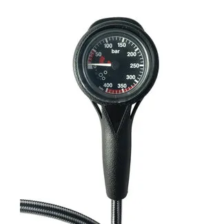 Atlantis Manómetro 400 bar con Latiguillo Miflex Dial Negro