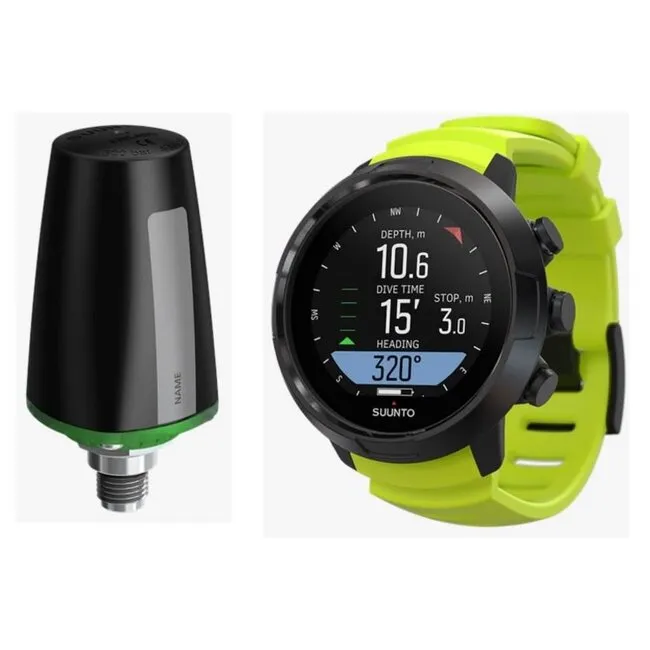 Suunto D5 dive computer including tank pod