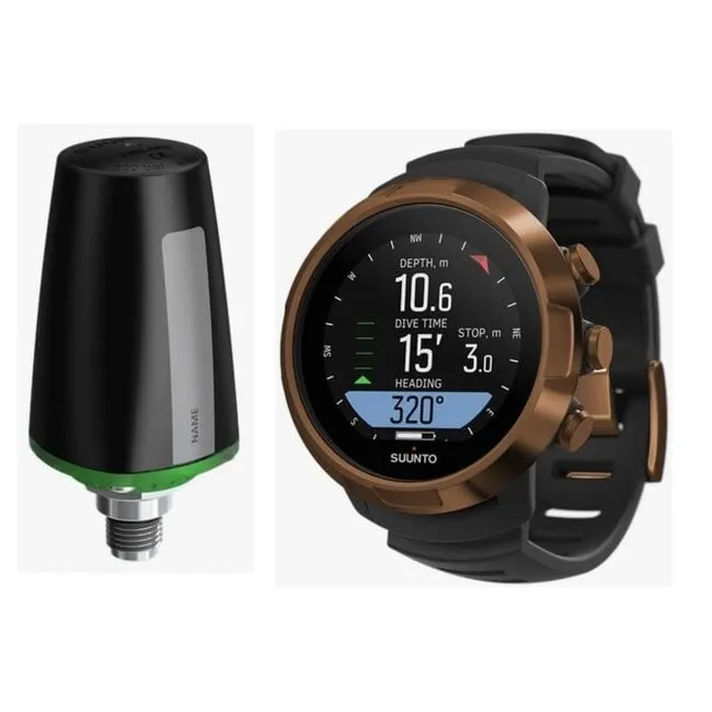 Suunto D5 dive computer including tank pod