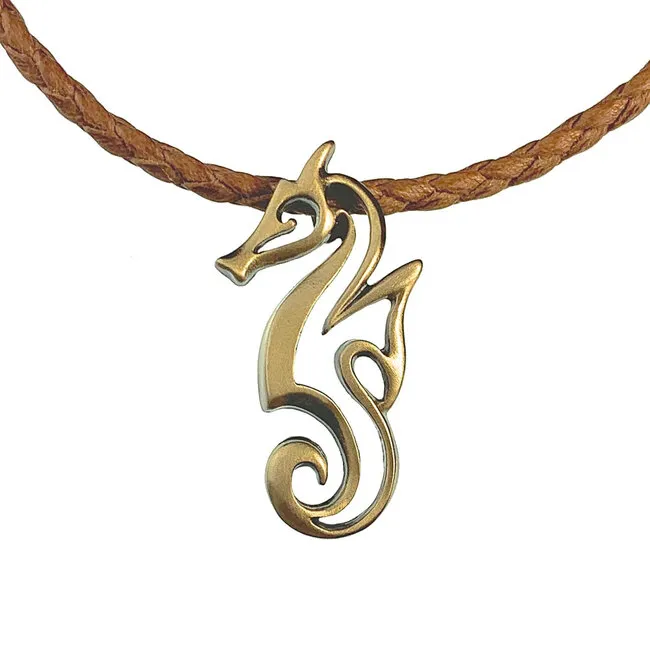 Big Blue by Roland St John Colgantes de bronce - "Polo" Seahorse