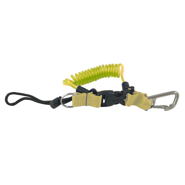 Q-Dive Dragonne Anneau Inox Mousqueton