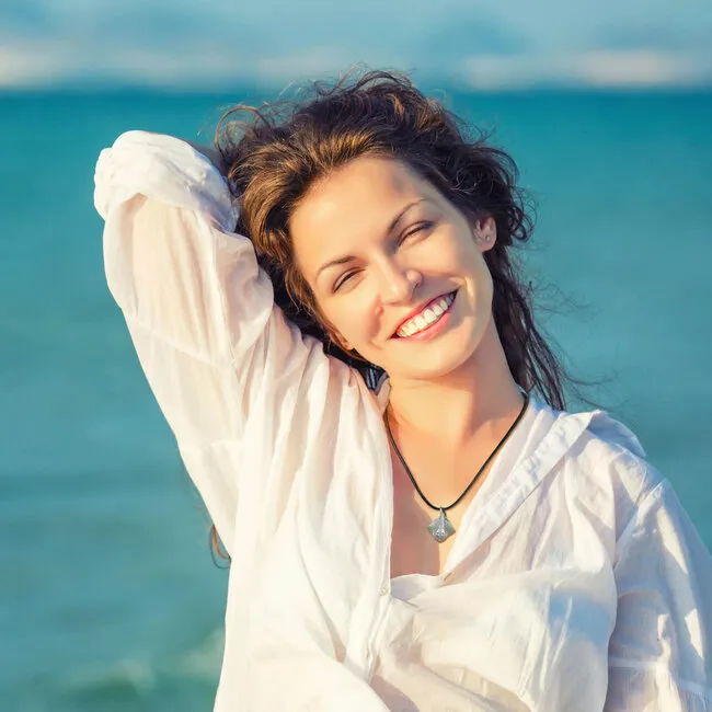 Big Blue by Roland St John Pendentifs En Étain - Raie Réaliste