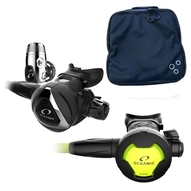 Oceanic Delta 5 EDX (Din) Negro con Alpha 10 Octo y Bolsa Regulador