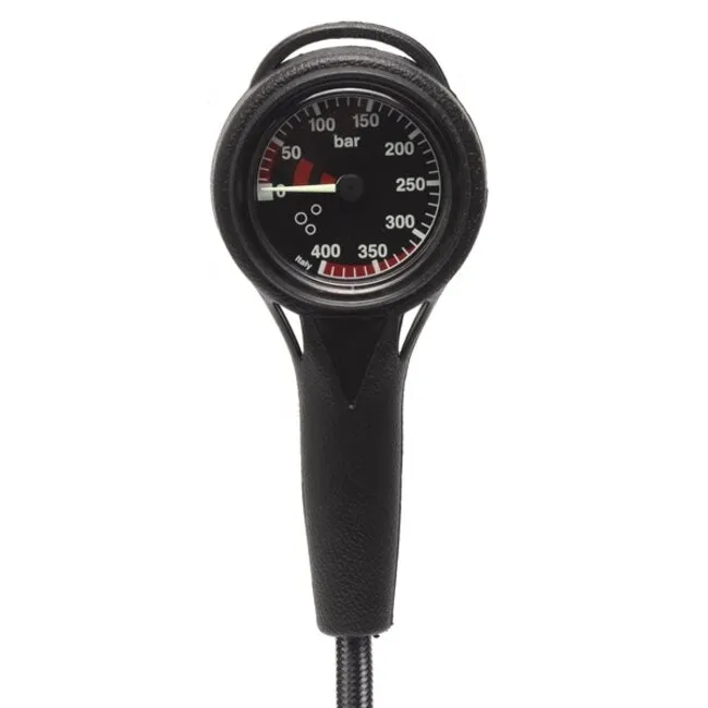 Atlantis Pressure Gauge 400 bar with Miflex Hose Black Dial