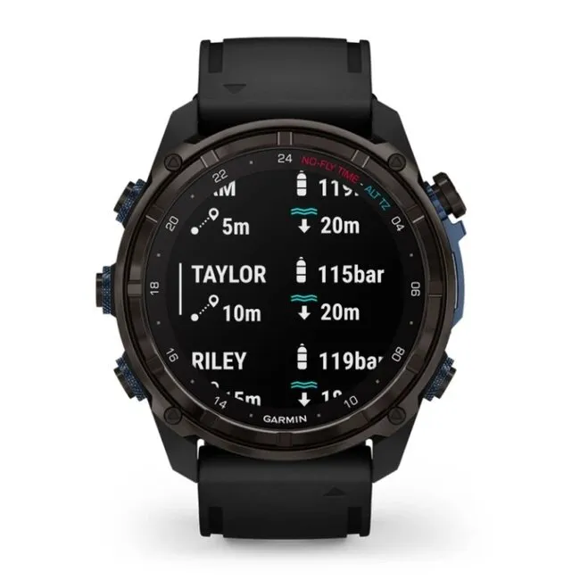 Garmin Descent MK3i - 51 mm Black Silicone Strap