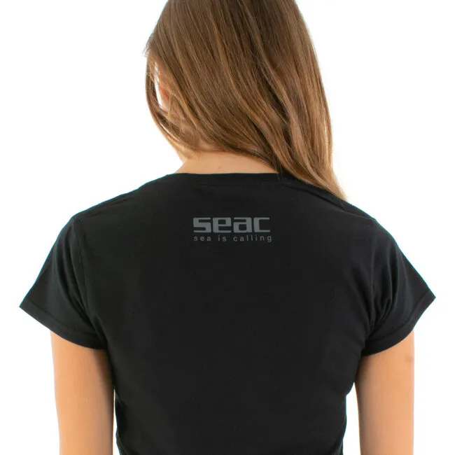 Seac Camiseta Mujer M/C Ballena 2022 Negro