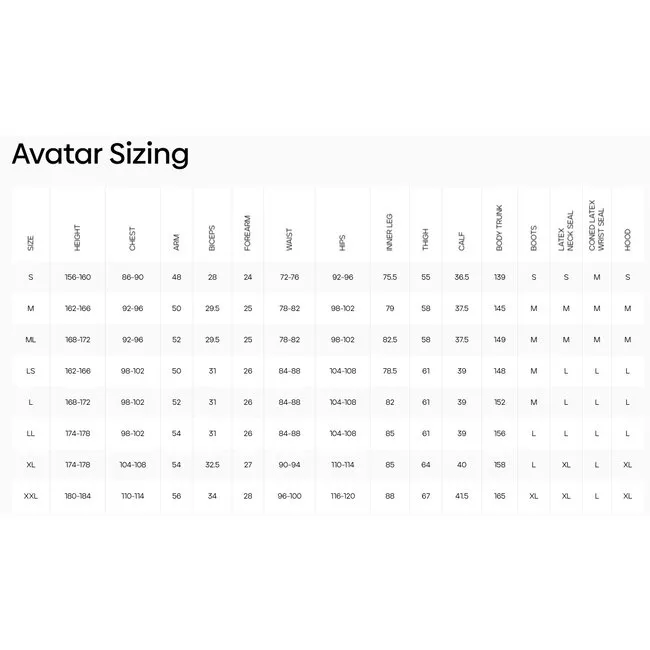 Avatar Traje Seco 102 Airon Mujer