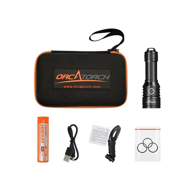 OrcaTorch D570-RL Diving Light Red Laser