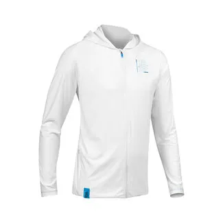 Camaro Lycra con Capucha Hombre Manga Larga Blanco/Azul