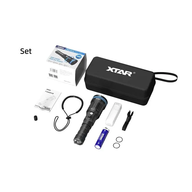 XTAR D40 ZOOM 1600 Adjustable Beam Dive Light Set