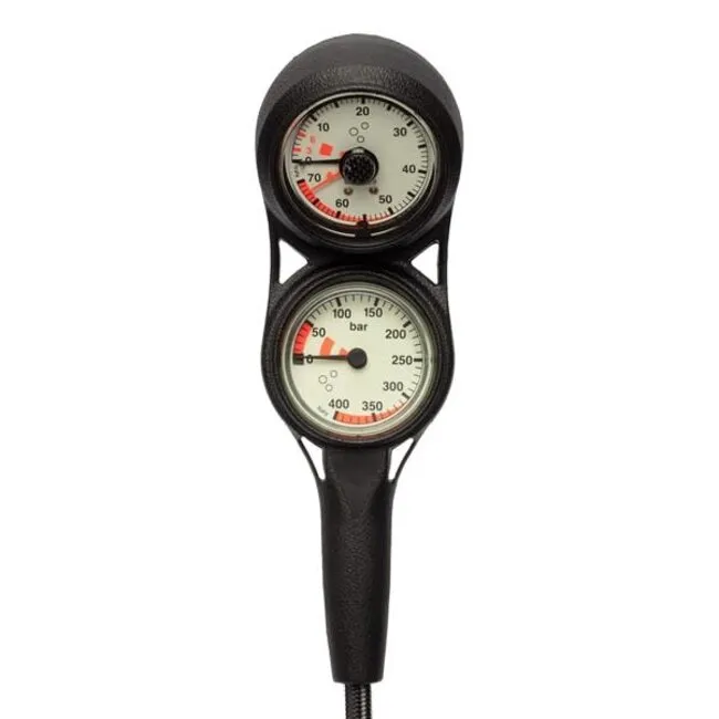 Atlantis Combo2 - Pressure Gauge 400 b + Depth Gauge 70 m with Miflex hose