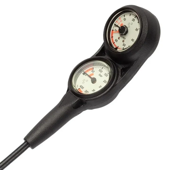 Atlantis Combo2 - Pressure Gauge 400 b + Depth Gauge 70 m with Miflex hose