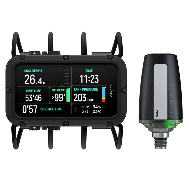 Suunto Nautic mit Bungee Cord und Tank Pod